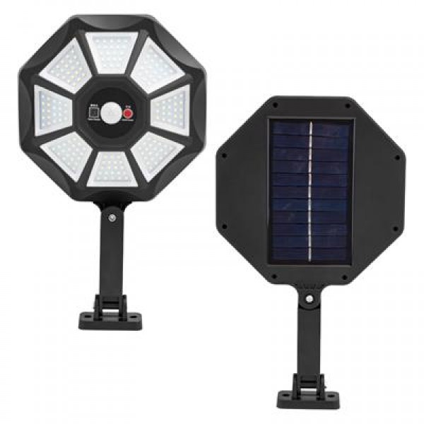 Powermaster ZB-168A Kumandalı Sensörlü Beyaz Solar Aydınlatma