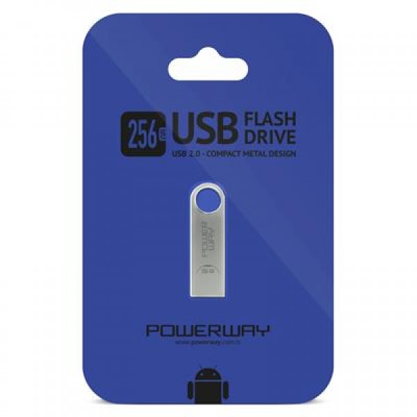 Powerway 256GB Metal Flash Bellek 2.0 USB Bellek
