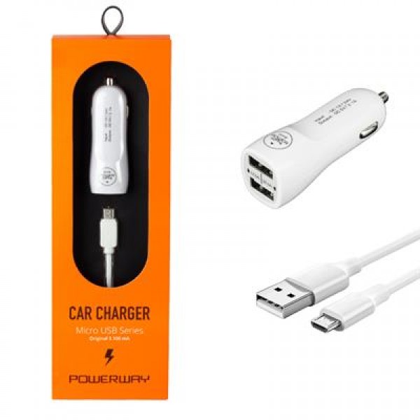 Powerway 3.1A Micro Usb Araç Çakmaklık Şarj Aleti X233