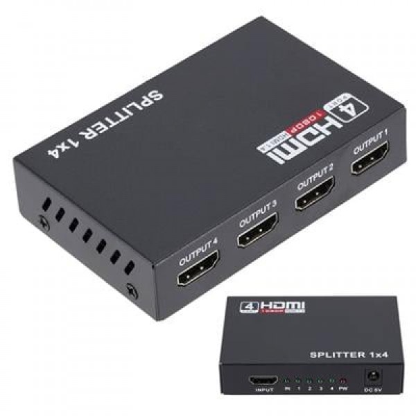 Rose HDMI-104 1080İ-1080P 3D 1X4 Port HDMI 1.4V Dağıtıcı Splitter Çoklayıcı
