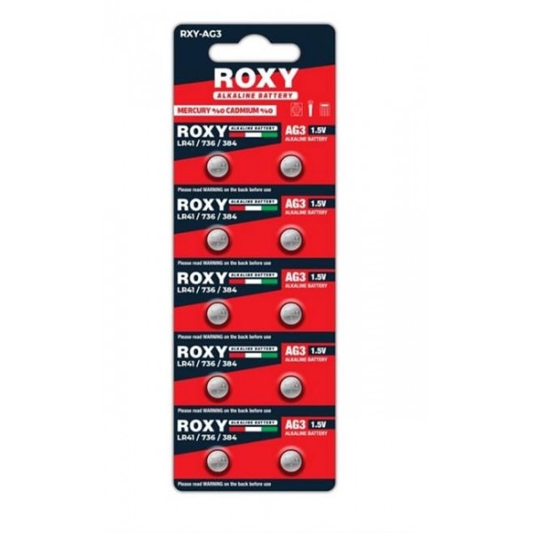 Roxy RXY-AG3 LR41/736/384 Alkalin Pil (10'LU Paket)