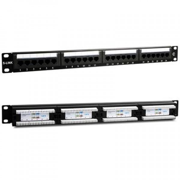 S-Link SL-F624 24’lü FTP Cat6 Patch Panel