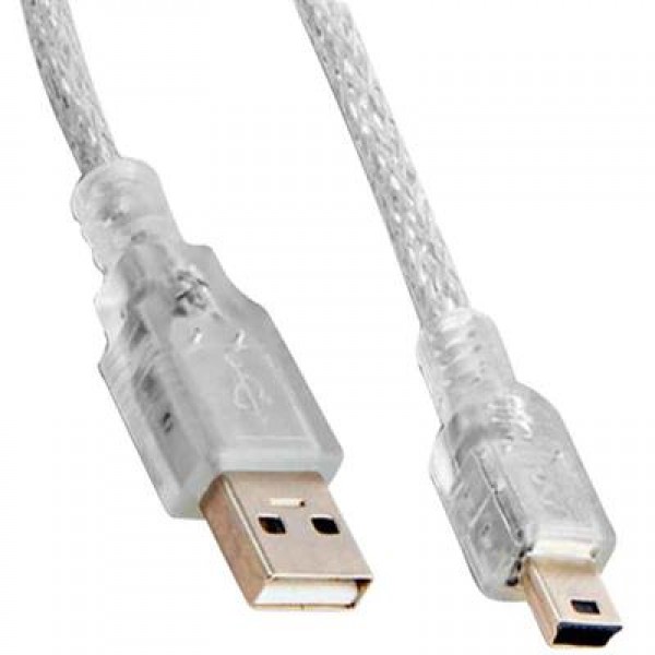 S-Link SL-UK55 USB 2.0 Şeffaf Usb Mini 5 Pin Kablo 5 Metre S-Link SL-UK55 USB 2.0 Şeffaf Usb Mini 5 Pin Kablo 5 Metre