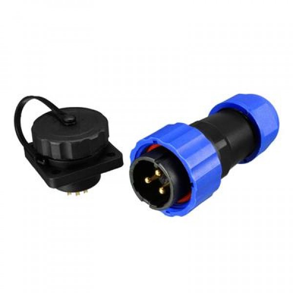 SD28 Su Geçirmez 3 Pin 28 Mm Dörtgen Konnektör