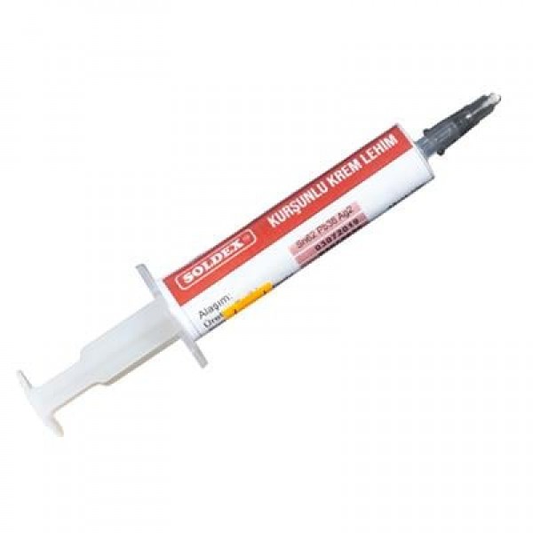 Soldex Kurşunlu 10 Gr. Krem Lehim Şırınga
