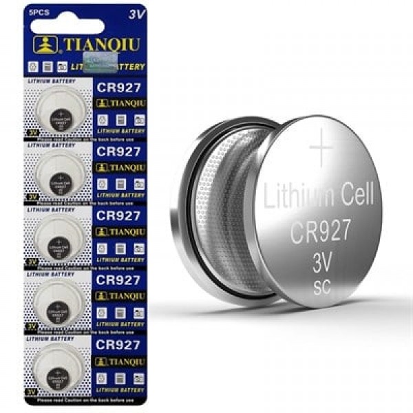 Tianqiu CR927 3V Lityum Düğme Pil 5'li Paket Tianqiu CR927 3V Lityum Düğme Pil 5'li Paket