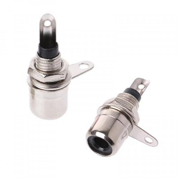 Tos Fiş RCA Şase Konnektör Somunlu Siyah Tos Fiş RCA Şase Konnektör Somunlu Siyah