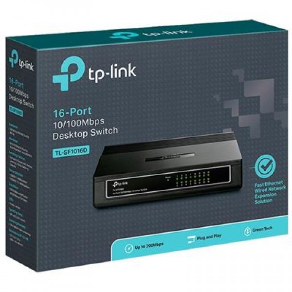 TP-Link TL-SF1016D 16 Port 10-100 Mbps Ethernet Switch