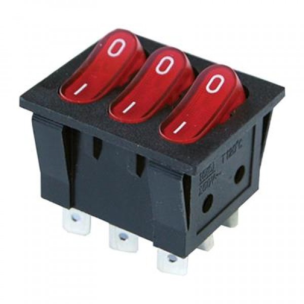 PowerMaster Üçlü Işıklı Anahtar On-Off 9P (IC-135)