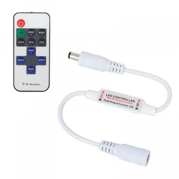 PowerMaster PM-4354 RF Uzaktan Kumandalı Şerit LED Dimmer Kontrol Cihazı (5-24V 12A) PowerMaster PM-4354 RF Uzaktan Kumandalı Şerit LED Dimmer Kontrol Cihazı (5-24V 12A)