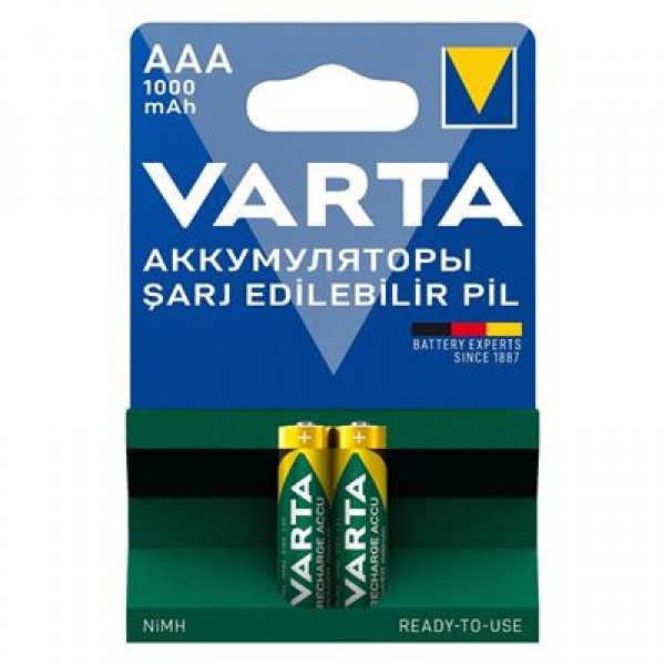 Varta 5703 1.2V 1000 mAh Şarjlı AAA Kalem Pil (2'li Paket)