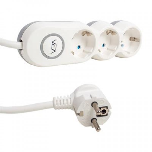 Vea VE2S3S 3'lü Anahtarlı 1.5 Metre Çoklu Priz