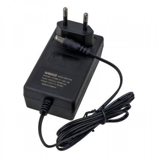 Weko 12 Volt - 1.5 Amper 5.5*2.5 Uçlu Yerli Üretim Plastik Kasa Priz Tipi Adaptör