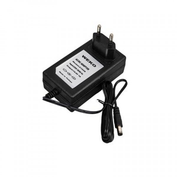 Weko 14.4 Volt - 1 Amper 5.5*2.5 Uçlu Plastik Işıklı Kasa Priz Tip Adaptör