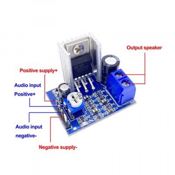 Weko TDA2030A Ses Yükseltici Power Supply Modülü 6-12V - Dimmer Ayarlı Kompakt Amfi - Anfi