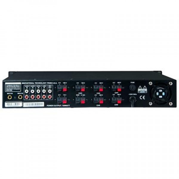 Westa WM-250UT 250W /4-16 Ohm USB/BT/EKO/UK 6 Bölgeli 4 Mik.Giriş Trafolu Mixer Anfi Westa WM-250UT 250W /4-16 Ohm USB/BT/EKO/UK 6 Bölgeli 4 Mik.Giriş Trafolu Mixer Anfi