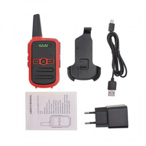 Wln KD-C51 16 Kanal 3-5 Km Kırmızı Kasa İkili Telsiz (Şarj Aleti Dahil)