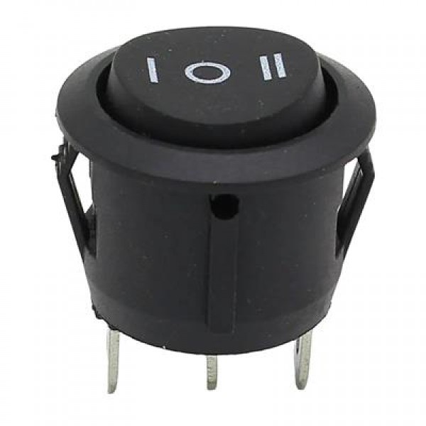 IC-134 Yuvarlak Işıksız On-Off-On 3P Anahtar