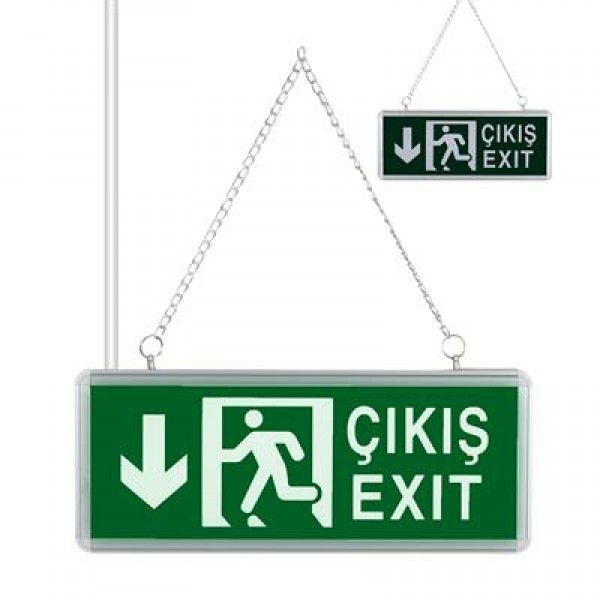 ZMR ZMR-670/Y.02 3W Yukarı-Aşağı Yön Acil Çıkış Yönlendirme Tabelası - Lambası (38X30X36Mm)