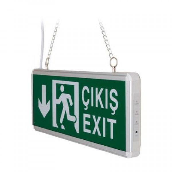 ZMR ZMR-670/Y.02 3W Yukarı-Aşağı Yön Acil Çıkış Yönlendirme Tabelası - Lambası (38X30X36Mm)