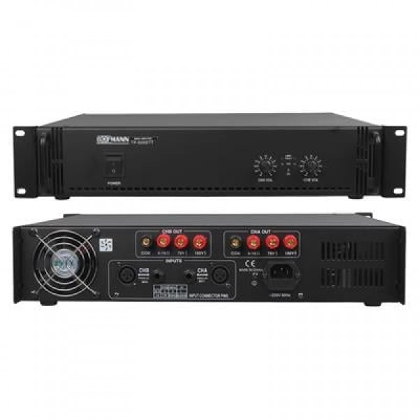 Bofmann TP-500STT 2x250W Hat Trafolu Stereo Power Amfi - 100V Profesyonel Ses Sistemi