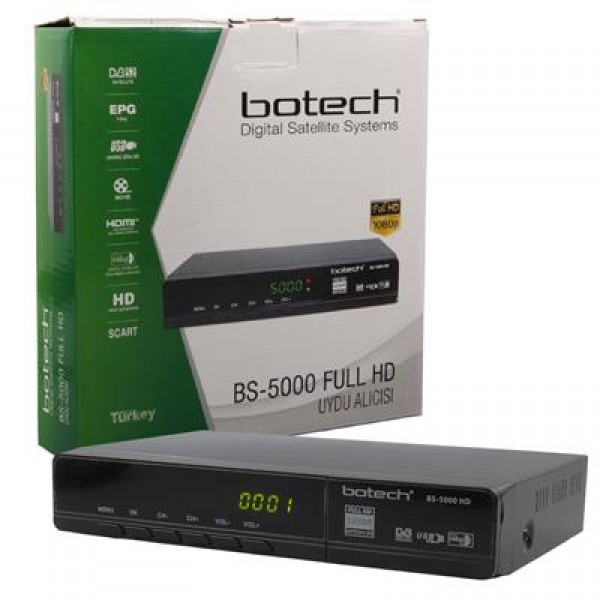 Botech BS-5000 HDMI + Scart + Usb Girişli 1080P Full HD Uydu Alıcı