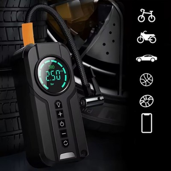 Buwei 1920 Powerbank Akü Şarj Lastik Hava Kompresörü Şişirici
