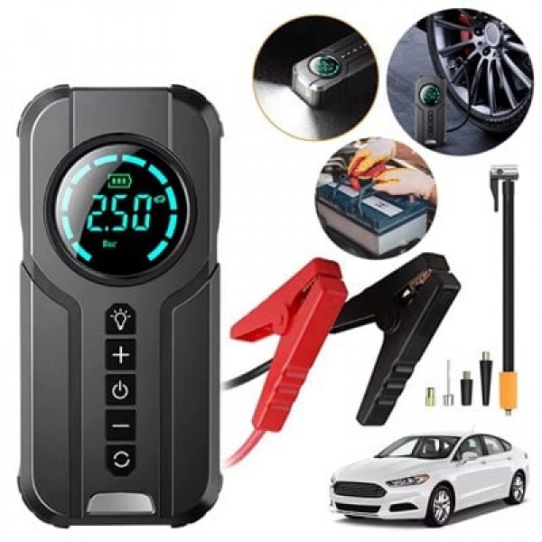 Buwei 1920 Powerbank Akü Şarj Lastik Hava Kompresörü Şişirici