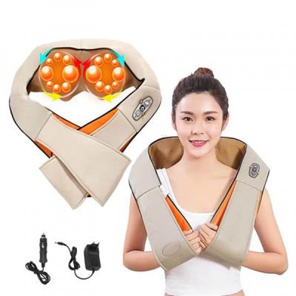 PowerMaster OM-34 Bel Boyun Sırt Omuz Tüm Vücut Yastık Tip Masaj Aleti Boyundan Asmalı Ovmalı