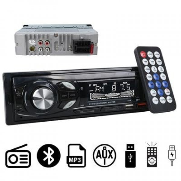 Carstar CS-107 Çift USB/SD/FM/AUX/Bluetooth Kumandalı Oto Teyp 4X60 Watt