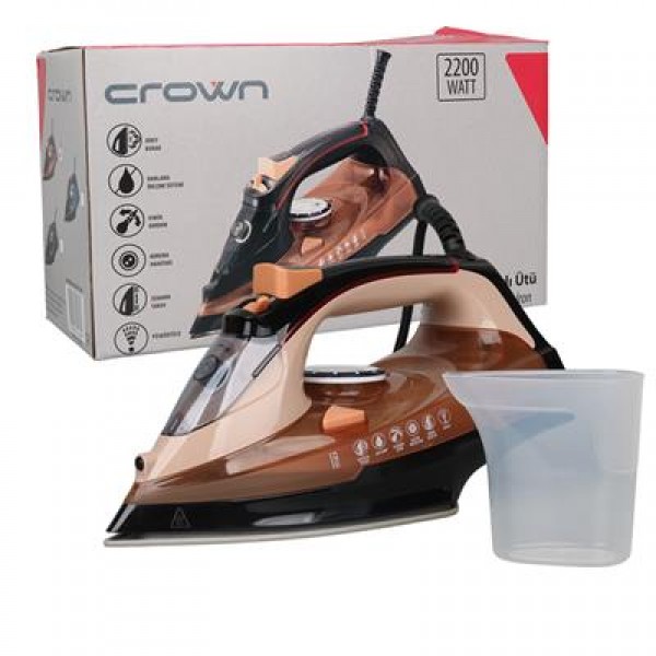 Crown CRW-7206 2200W Seramik Tabanlı Buharlı Ütü Rose Crown CRW-7206 2200W Seramik Tabanlı Buharlı Ütü Rose