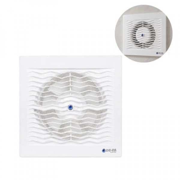 DE-PA 11150 Q150 150'lik Banyo Tuvalet Aspiratör (15Cm) DE-PA 11150 Q150 150'lik Banyo Tuvalet Aspiratör (15Cm)