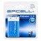Efcell EF-9V 250mAh 9 Volt Ni-MH Şarj Edilebilir Pil