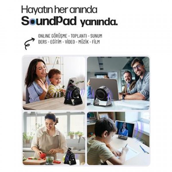 Enkado EKD-S11 5W İndüksiyonlu Bluetooth Hoparlör Ses Yükselten 2000mAh RGB Işıklı Standlı Speaker Enkado EKD-S11 5W İndüksiyonlu Bluetooth Hoparlör Ses Yükselten 2000mAh RGB Işıklı Standlı Speaker