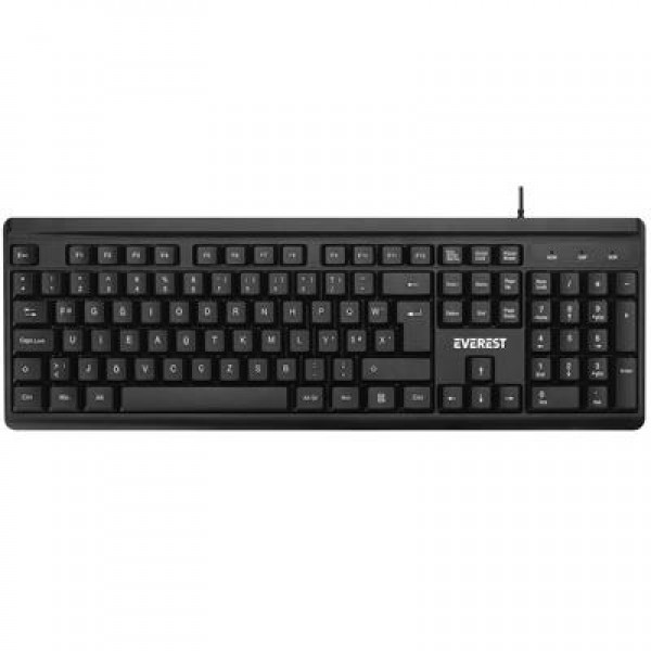 Everest KB-741F Siyah/Gri 2 Mt. Bakır Kablolu Multimedia Usb Türkçe F Klavye                  