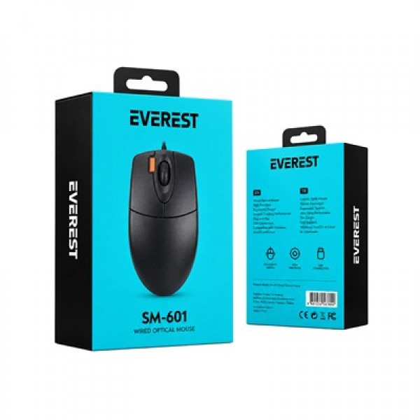Everest SM-701 1.8MT Kablolu USB Siyah Optik Mouse