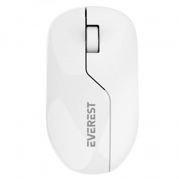 Everest SMW-973 USB Beyaz-Mavi 2.4Ghz 1200DPI Kablosuz Optik Mouse 5 Metre Menzilli