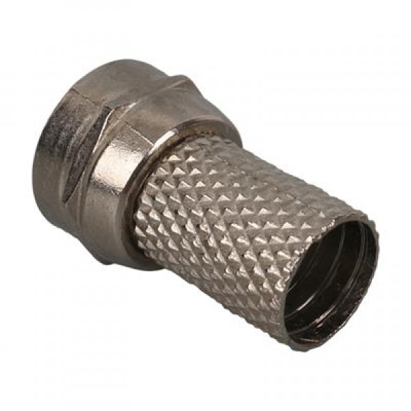 PowerMaster PM-683 F Konnektör RG6/U4 Uydu Anten Kablo Uyumlu Çevirmeli Vidalı Tip (100'lü Paket)