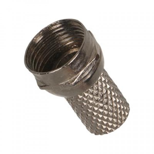 PowerMaster PM-683 F Konnektör RG6/U4 Uydu Anten Kablo Uyumlu Çevirmeli Vidalı Tip (100'lü Paket)