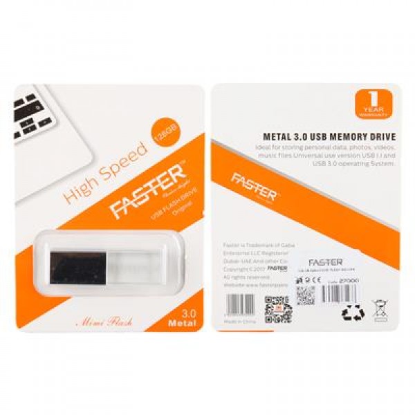 Faster 128 GB Mimi Serisi USB 3.0 Yüksek Hızlı Mavi Işıklı Metal Flash Bellek Faster 128 GB Mimi Serisi USB 3.0 Yüksek Hızlı Mavi Işıklı Metal Flash Bellek