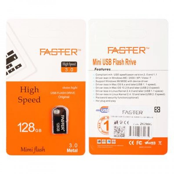 Faster 128 GB Mimi Serisi USB 3.0 Yüksek Hızlı Metal Flash Bellek Faster 128 GB Mimi Serisi USB 3.0 Yüksek Hızlı Metal Flash Bellek