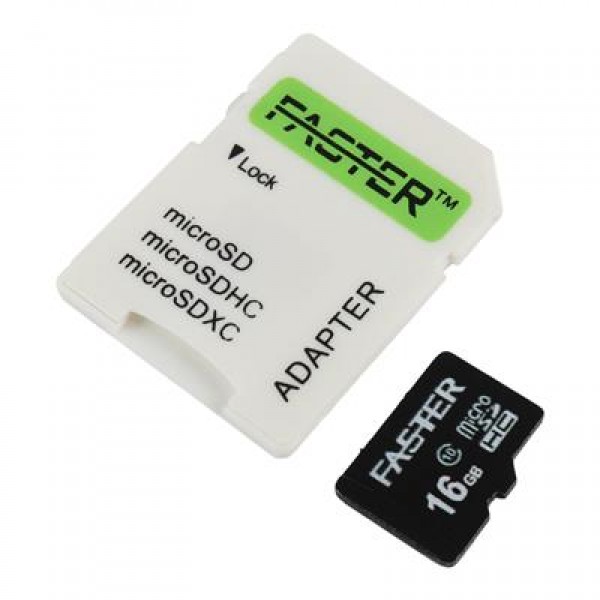 Faster 16 GB UHS-I U1 Sınıf 10 Micro SDHC Hafıza Kartı 