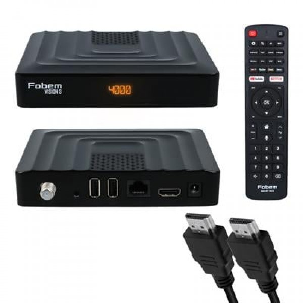 Fobem Vision S Hibrit Ses Komutlu Uydu Alıcılı Android 14 TV Box 4GB Ram 32GB Hafıza 1.5Ghz (Tunerli)