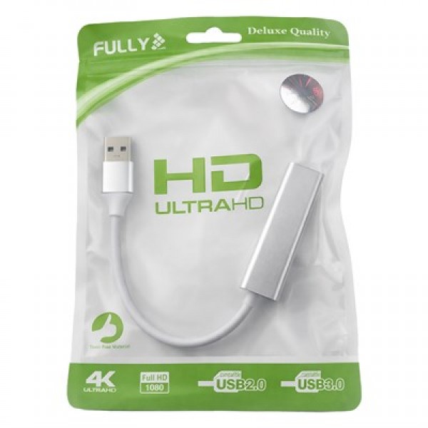 Fully H-608EM USB 3.0 to RJ45 Gigabit Ethernet Adaptör Çevirici Alüminyum Gövde