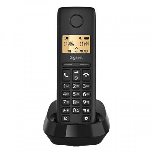 Gigaset Pure 100 Siyah DECT Telsiz Telefon - 14 Saat Konuşma 50 Kişilik Rehber Kapasitesi