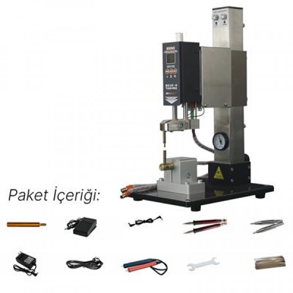 Glitter G350 Pnömatik Profesyonel Otomatik Pil Puntalama Kaynak Makinesi Kaynak Başlığı ve Kontrol Ünitesi