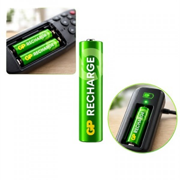 GP Recharge 650 mAh R03 NI-MH Aaa Şarjlı İnce Kalem Pil (4 Adet)