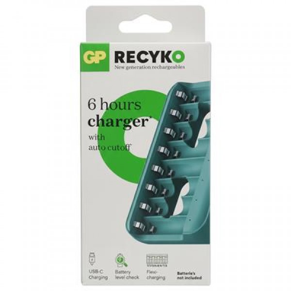 GP ReCyko E822 8'li USB Kalem Pil Şarj Cihazı - AA ve AAA Uyumlu Akıllı LED Göstergeli Profesyonel Şarjlı Ünitesi