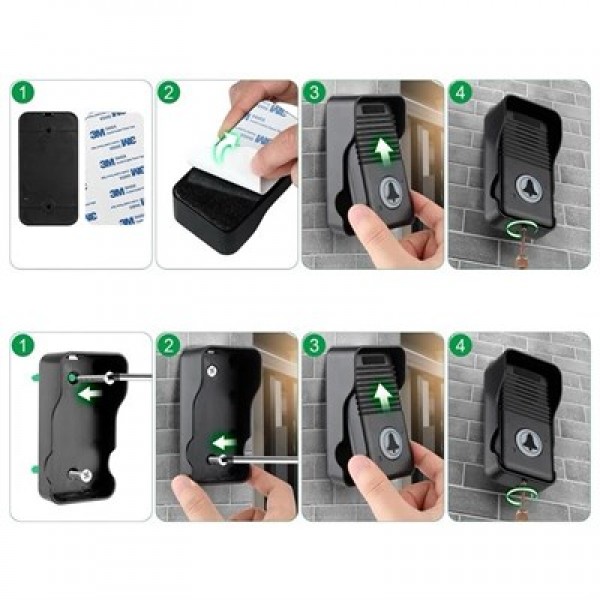 Hello D90 1000 Mah Şarjlı Kapalı Devre Görüntülü Diyafon Konuşma Sistemi