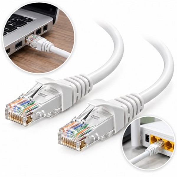 Herz CAT6 Beyaz 20 Metre RJ45 Patch Network Ethernet İnternet Kablosu
